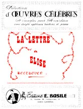 télécharger la partition d'accordéon La lettre à Elise au format PDF