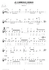 download the accordion score JE COMMENSE DEMAIN in PDF format