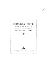 scarica la spartito per fisarmonica Christmas Music For The Organ in formato PDF