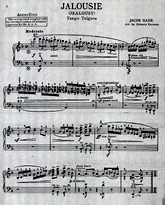 télécharger la partition d'accordéon Jalousie au format PDF