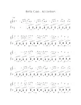 descargar la partitura para acordeón Bella Ciao en formato PDF