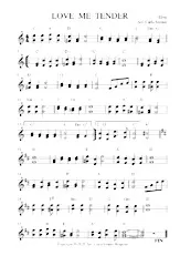 télécharger la partition d'accordéon LOVE ME TENDER au format PDF