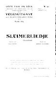 télécharger la partition d'accordéon Sluimerliedje au format PDF