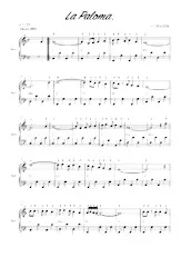 download the accordion score La Paloma in PDF format