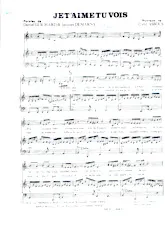 descargar la partitura para acordeón Je t'aime tu vois en formato PDF