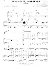 descargar la partitura para acordeón Whenever, wherever (Suerte) en formato PDF