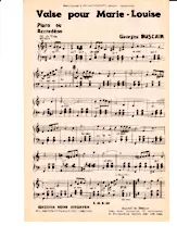 scarica la spartito per fisarmonica Valse pour Marie-Louise in formato PDF