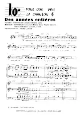 télécharger la partition d'accordéon Des années entières (SATB) au format PDF