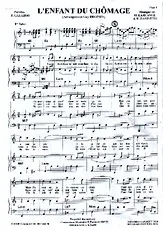 télécharger la partition d'accordéon L'enfant du chômage au format PDF