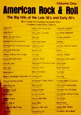 descargar la partitura para acordeón American Rock & Roll - The big hits of late 50's and early 60's - Vol.1 en formato PDF