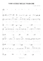 download the accordion score Vous étiez belle Madame (Chant : Georgette Lemaire) (Relevé) in PDF format