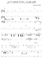 scarica la spartito per fisarmonica Je finirai par l'oublier (Piano + Chant) (Relevé) in formato PDF