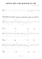scarica la spartito per fisarmonica Donne ta vie Donne ton cœur (Relevé) in formato PDF
