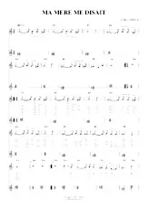 download the accordion score Ma mère me disait in PDF format