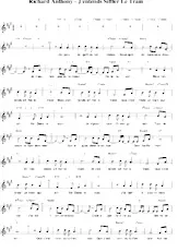 scarica la spartito per fisarmonica J'entends Siffler le train (Chant : Richard Anthony) (Relevé) in formato PDF