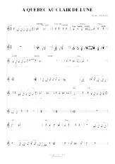download the accordion score A Québec au clair de lune in PDF format