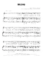 télécharger la partition d'accordéon Milord (Chant : Edith Piaf) au format PDF