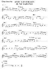 descargar la partitura para acordeón Avec les filles je ne sais pas (Relevé) en formato PDF