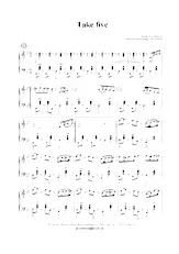 download the accordion score Take Five in PDF format
