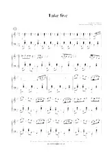 descargar la partitura para acordeón Take Five en formato PDF