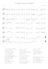 descargar la partitura para acordeón Trois petites notes en formato PDF