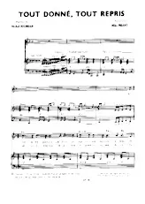 download the accordion score Tout donné tout repris in PDF format