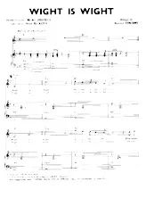 download the accordion score Wight is wight in PDF format