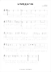 download the accordion score Le temps de huit ans (Accordéon Diatonique) in PDF format