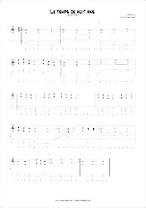 télécharger la partition d'accordéon Le temps de huit ans (Accordéon Diatonique) au format PDF