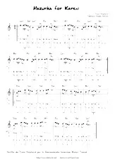 scarica la spartito per fisarmonica Mazurka for Karen (Accordéon Diatonique) in formato PDF