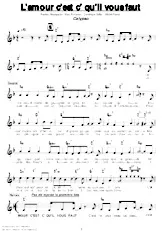 télécharger la partition d'accordéon L'amour c'est c' qu'il vous faut (Calypso) au format PDF
