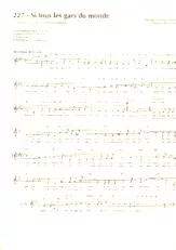 descargar la partitura para acordeón Si tous les gars du monde en formato PDF