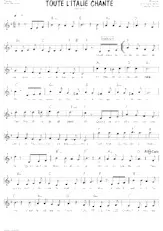 télécharger la partition d'accordéon Toute l'Italie chante (Tarentelle) au format PDF
