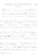 descargar la partitura para acordeón Que reste t'il de nos amours (Du Film : La cavalcade des heures) en formato PDF