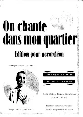 télécharger la partition d'accordéon On chante dans mon quartier (Valse Chantée) au format PDF