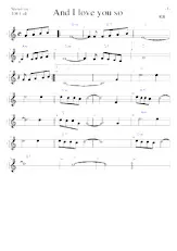 scarica la spartito per fisarmonica And I love you so (Relevé) in formato PDF