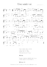 télécharger la partition d'accordéon Une seule vie au format PDF