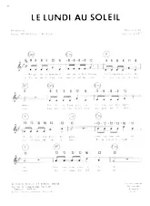 télécharger la partition d'accordéon Le lundi au soleil (Chant : Claude François) au format PDF