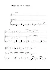 scarica la spartito per fisarmonica Que c'est triste Venise in formato PDF