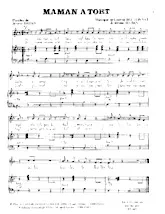 télécharger la partition d'accordéon Maman a tort (Chant : Mylène Farmer) au format PDF