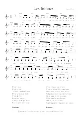 télécharger la partition d'accordéon Les lionnes (Relevé) au format PDF