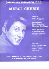 télécharger la partition d'accordéon Merci Chérie (Grand prix Eurovision 1966) (Slow) au format PDF