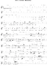 scarica la spartito per fisarmonica Runaway (Vanina) (Chant : Dave) (Relevé) in formato PDF
