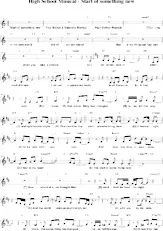 descargar la partitura para acordeón Start of something new en formato PDF