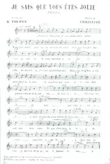 download the accordion score Je sais que vous êtes jolie in PDF format