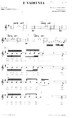 télécharger la partition d'accordéon E vado via (Arrangement : Bernard Estardy) au format PDF