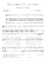 descargar la partitura para acordeón Est c' que tu le sais (What'd I say) en formato PDF