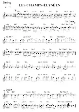 télécharger la partition d'accordéon Aux Champs Elysées (Chant : Joe Dassin) (Relevé) au format PDF