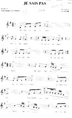 download the accordion score Je sais pas in PDF format