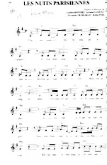 scarica la spartito per fisarmonica Les nuits parisiennes in formato PDF